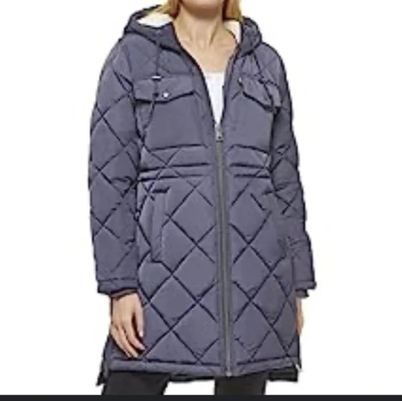 Levi's Olive Hooded Puffer Coat - Picture 11 of 12